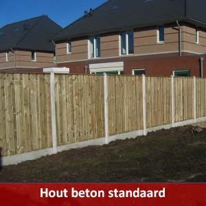 Hout beton schutting wit