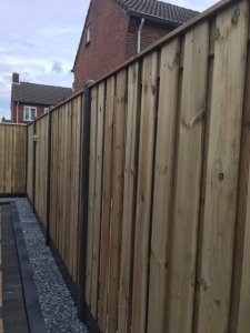 Hout beton schutting