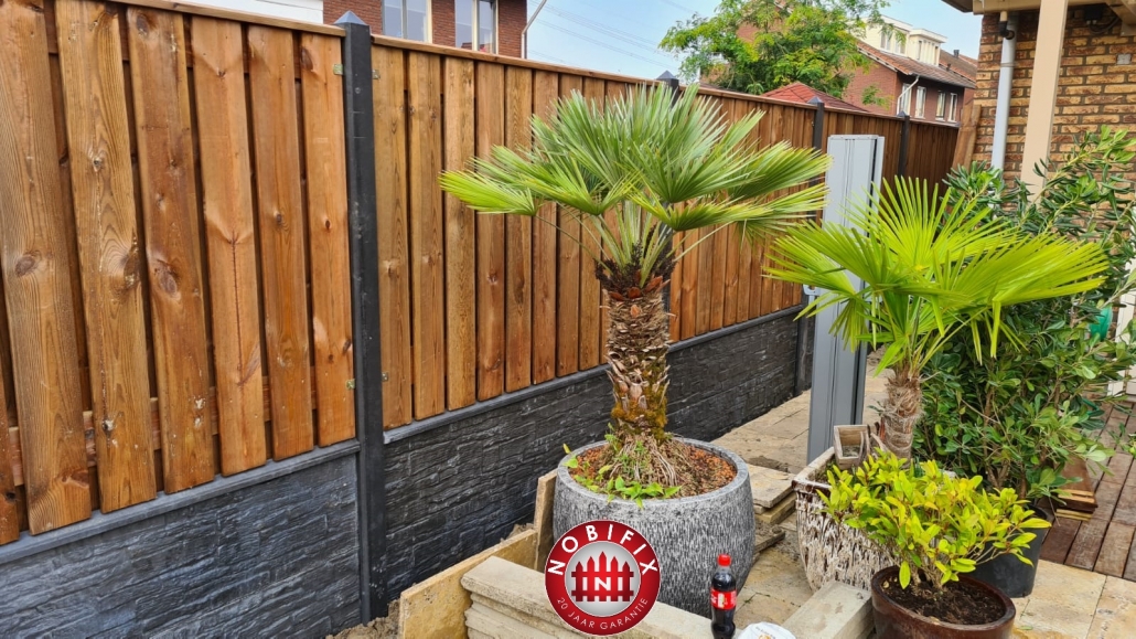 tuinafscheiding van nobifix hout