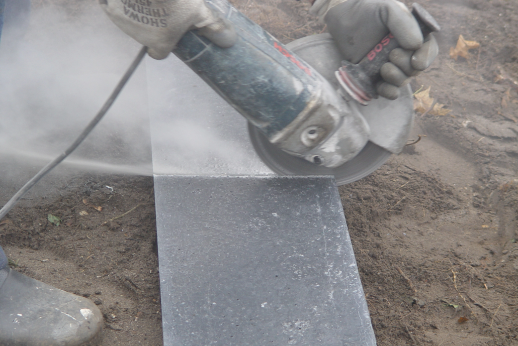 Betonplaten op maat slijpen