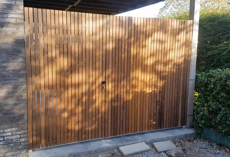 Bangkirai poort maatwerk