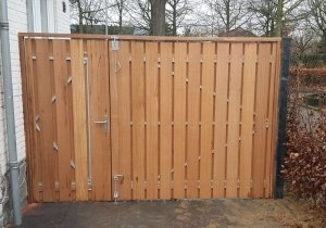 Poort dubbel hardhout