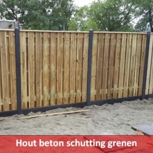 Hout beton schutting grenen