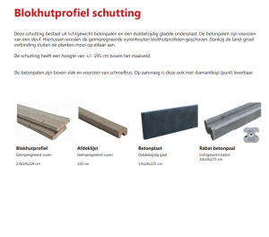 Schutting materialen blokhutprofiel schutting